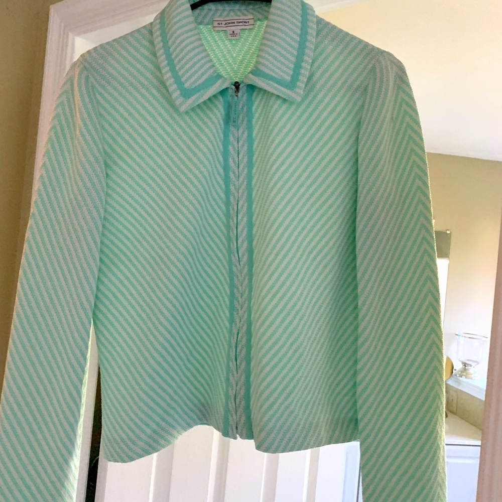 St. John Sport zip up jacket suit jacket